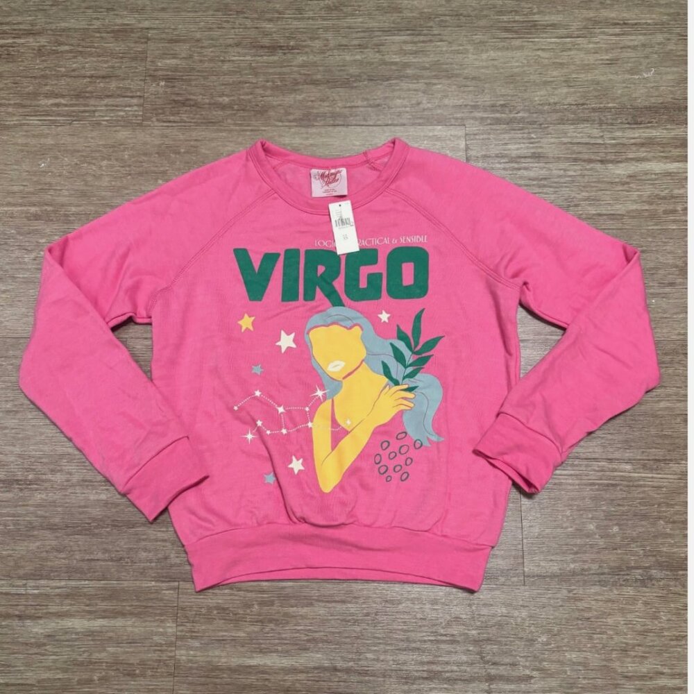 Anthropologie X Midnight Rider The Carolita Zodiac Sweatshirt Virgo XS NWT